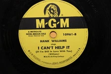 Hank Williams MGM 78 10961 Howlin' At The Moon I Can't Help It If I'm Still Love