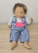 Falca Charakterpuppe 38 cm Stoffkörper Vinyl witziges Gesicht