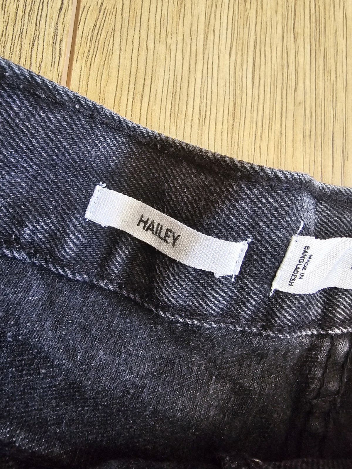 Mango MNG Black Denim Shorts UK 12 Hailey Distressed Frayed Jean Shorts image 4