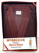 Vintage 80s McGregor Bagpiper Men's Robe  New In Box Deadstock Made In USA