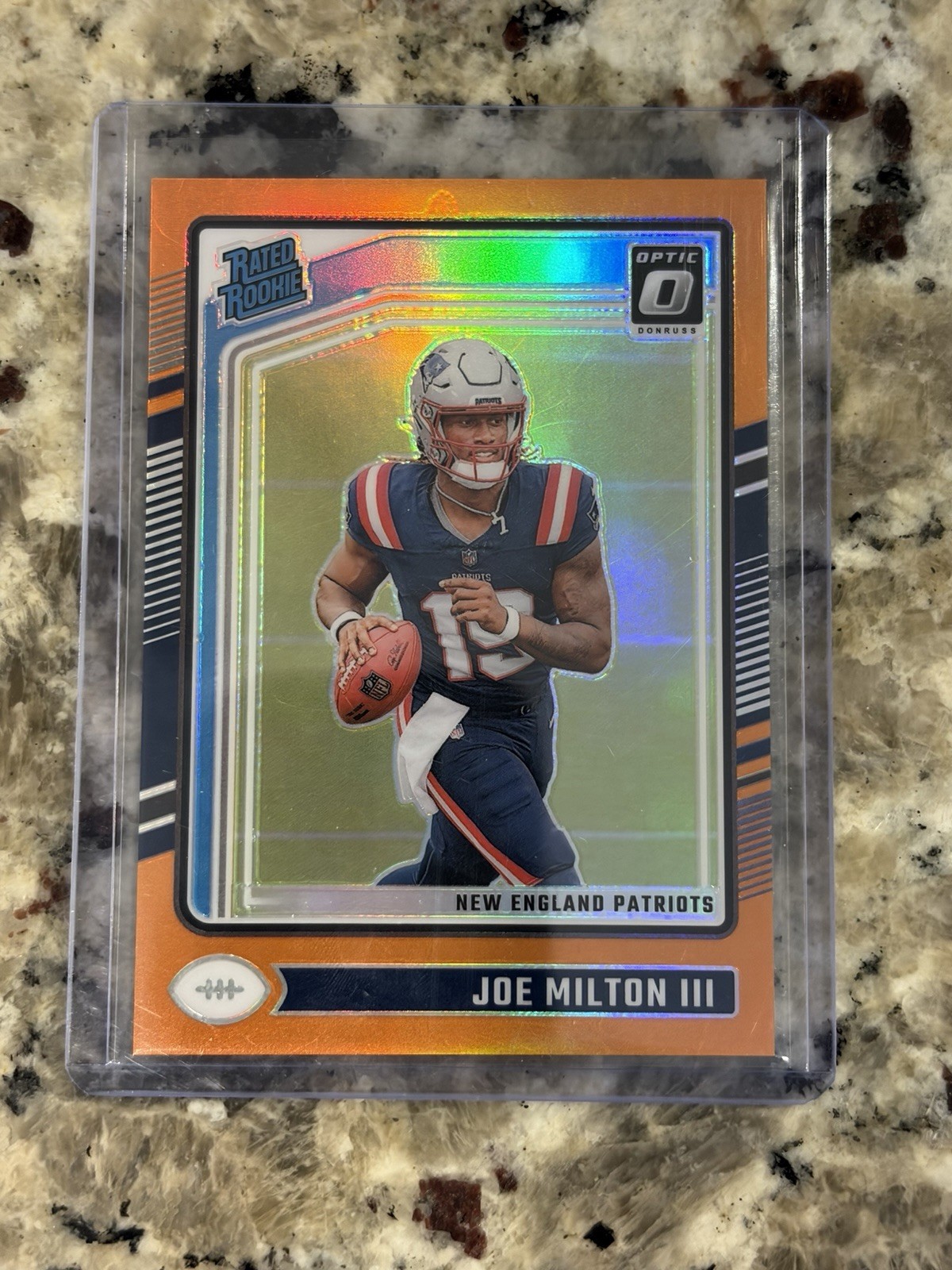 2024 Panini Donruss Optic - Rated Rookie Joe Milton III #255 Orange /249 (RC)
