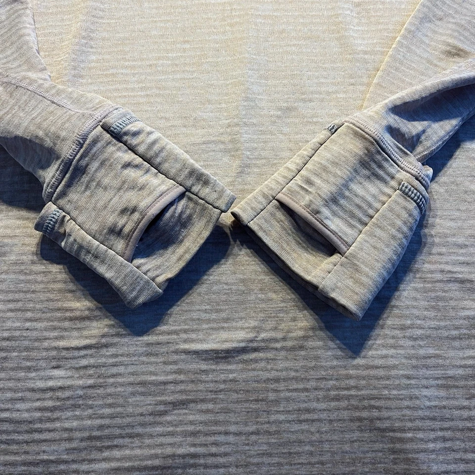 Sudadera con capucha New Balance Heat Running XL rosa apagado manga larga agujeros para los pulgares para mujer Foto 4 de 4