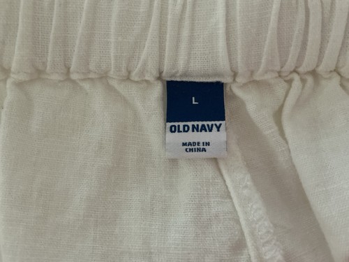 Old Navy Women’s Size Large White Side Wrap Tie Everyday Casual Linen Skort - Picture 5 of 8