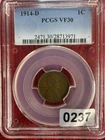 1914-D Lincoln Wheat Small Cent PCGS VF30 Bronze  Denver ref#237