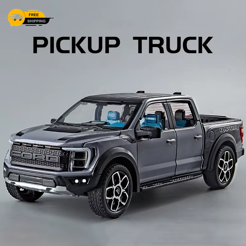 1:20 Ford Raptor F150 Pickup Alloy Truck Car Model Diecast Metal Off-Road Vehicl