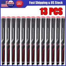 13Pcs Golf Grips Golf Club Grip Red Rubber Anti-Slip Standard/Midsize/Oversize