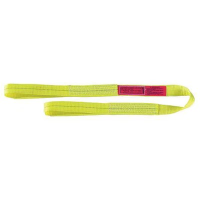 Lift-All Ee2804dfx12 Web Sling, Type 3, 12 Ft L, 4 In W, Polyester, Yellow