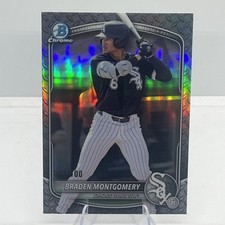 🔥BRADEN MONTGOMERY 2025 BOWMAN CHROME DRAFT STEEL METAL REFRACTOR /100
