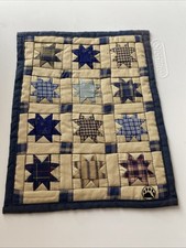Boyds Bears & Friends Country Star Mini Quilt Vintage Navy