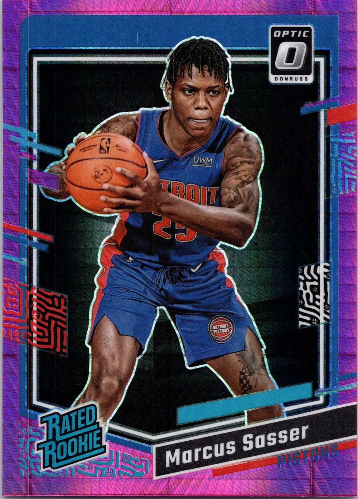 2023-24 Donruss Optic #242 Marcus Sasser Hyper Pink