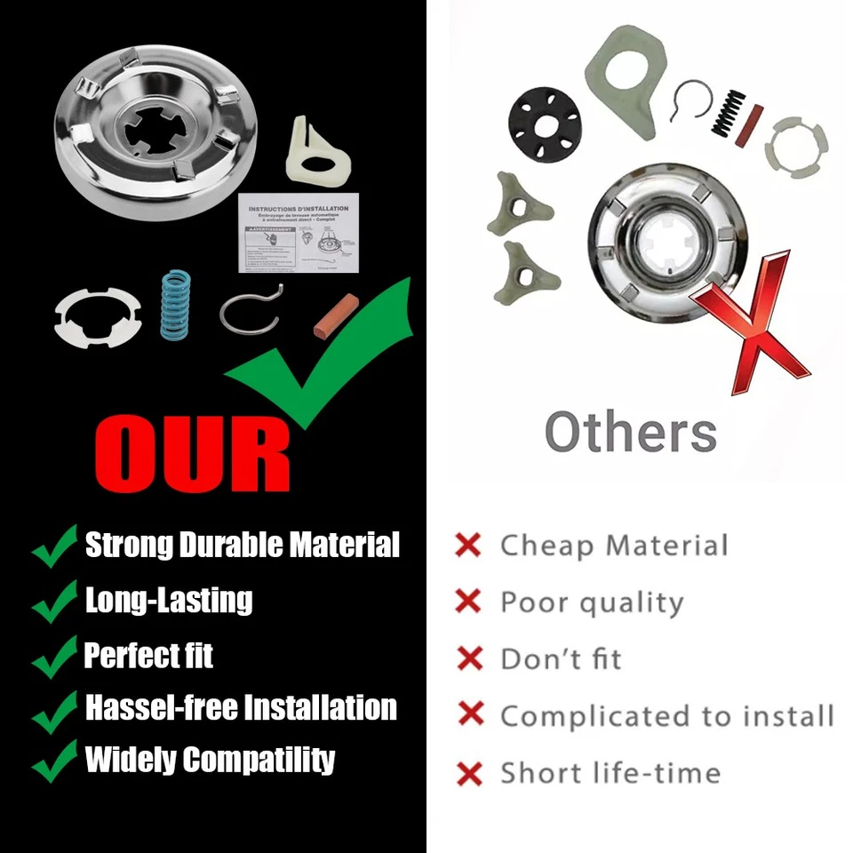 PACK 285785 4/8/12/16 Embrague de transmisión para lavadora lavadora para Whirlpool Foto 2 de 4