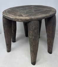 Antique Hand Carved Nigerian 8- Legged Stool/African Folk Art. See Description
