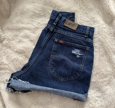 True Vintage LEE Dark Wash High Waisted Denim Mom Shorts size S