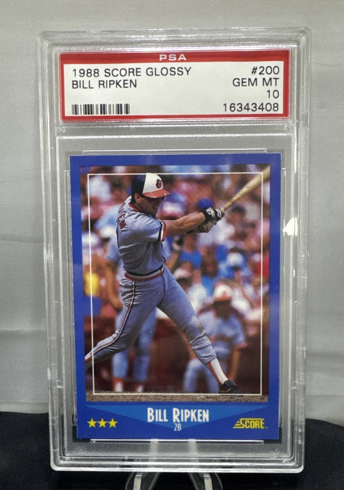 1988 Score Glossy Baseball #200 Bill Ripken PSA 10