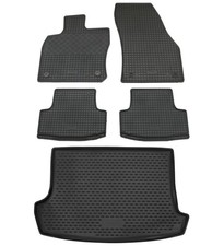 Gummi Kofferraumwanne Fußmatten für VW T-Roc 2017- Set Passform Matten Wanne