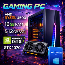 Gaming PC | Ryzen 4500 6 x 4.1  GHZ MAX  | GTX 1070 | 16 GB DDR4 | 512 GB SSD