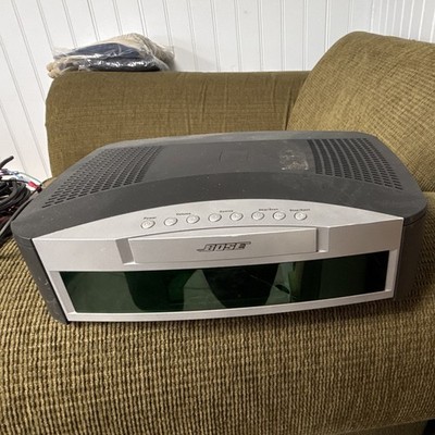 Bose Wave Compact/Shelf Stereo System Black/Silver w/ Remote, Cables, Brackets