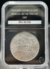 EH- 1883 Genuine Uncirculated Morgan Silver Dollar, 90% Silver