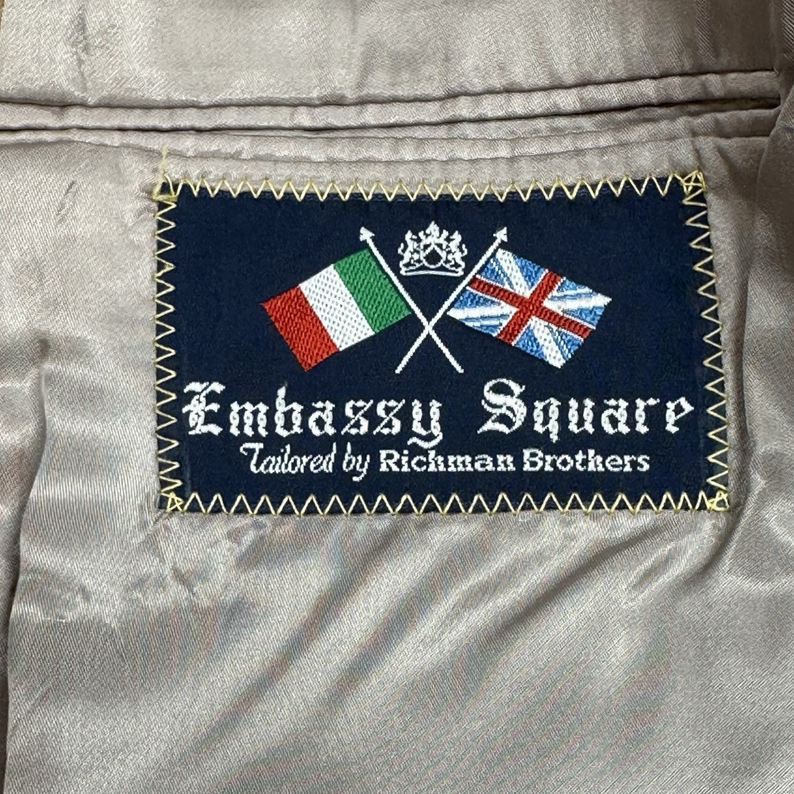 Vintage Embassy Square by Richman Brothers 100% Camel-Hair Blazer 42L Brown