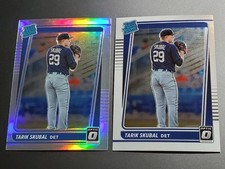 2021 Donruss Optic TARIK SKUBAL Rated Rookie Silver Prizm RC #79 + Base Card Lot