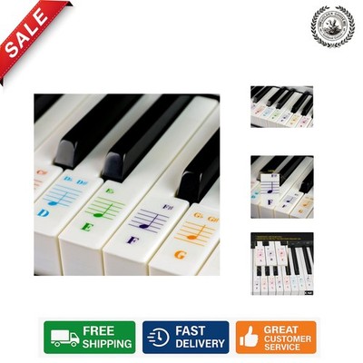 Durable Layered Piano Keyboard Stickers for 88/76/61 Keys - Eye-Catching Design