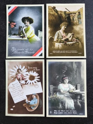 Lot 4 carte postale timbrées Monde 20g - 14-18 Hommage aux combattants - Neuf - Photo 1/2