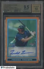 2009 Bowman Chrome Orange Refractor Freddie Freeman RC 6/25 BGS 9.5 w/ 10 AUTO