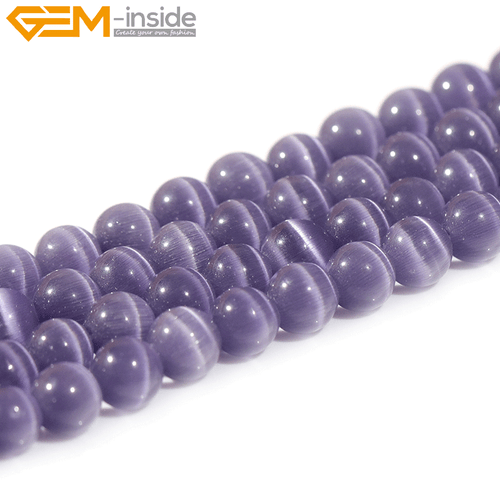 Verschiedene Farben Katzenauge Runde Glasperlen für Schmuckherstellung Strang 14 Zoll Massen - Bild 38 von 53