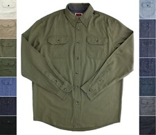 Wrangler Men's Casual Denim Shirt Regular Long Sleeve Button Front 2 Pockets