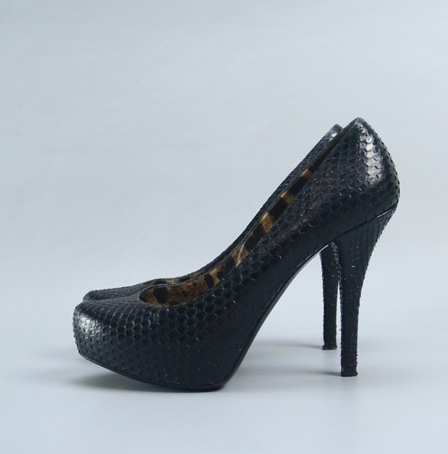 DOLCE & GABBANA D&G $1450 Snake Leather Heels Pump Shoes 37 US6.5 Made in Italy - Picture 9 of 15