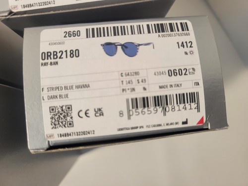 Ray-Ban RB2180 Sunglasses in Striped Blue Havana and Dark Blue