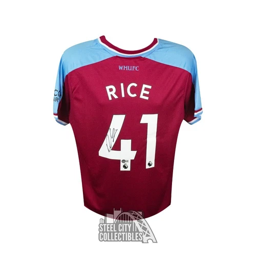 Declan Rice Autographed West Ham United Umbro Soccer Jersey - BAS