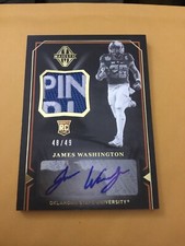 2018 Majestic James Washington RPA Rookie Bowl Patch Auto 48/49 Steelers XP