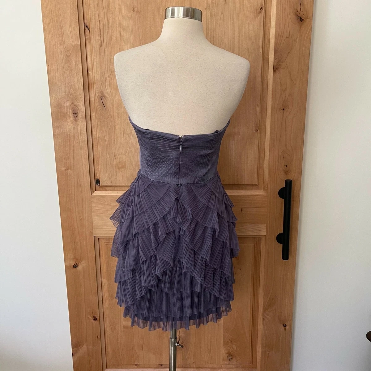 Bcbg pleated hotsell tulle mini dress