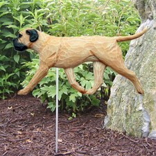 Bull Mastiff Outdoor Garden Sign Hand Painted Figure Fawn