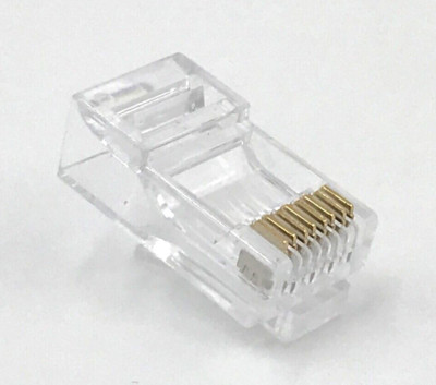 Cable Creation - 100 Pack Cat 6 UTP Connectors Gold Plated Contact ...