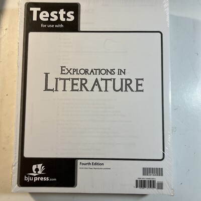 BJU Press Explorations in Literature Tests Fourth Edition - 7th Grade, Brand New