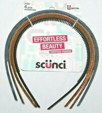 Scunci Effortless Beauty Everyday Fashion Multicolor Headbands 4 Pcs 36966