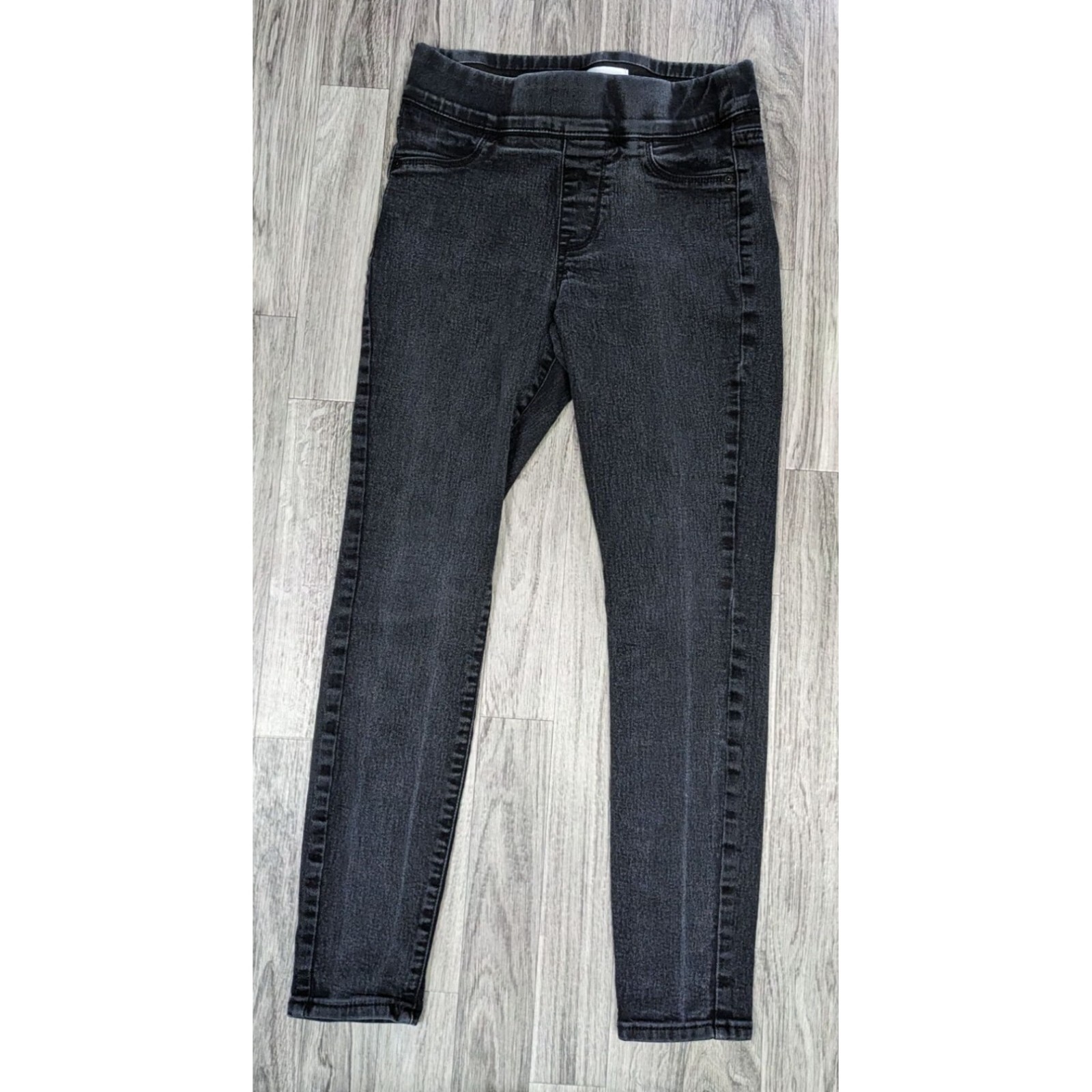 Old Navy Womens Size Petite Skinny Mid Rise Pull On Grey Black