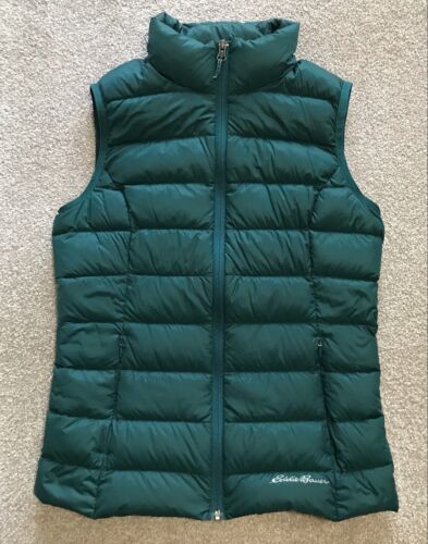 Eddie Bauer Cirruslite Down Puffer Vest XS Green Quilted Outdoor Insulated EB650