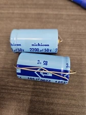 2200uf 50 volt / ELECTROLYTIC CAPACITOR / Nichicon +85 degree  / 2 PIECES (qzty)