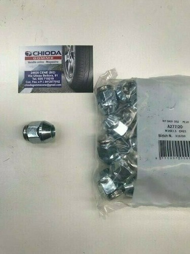 KIT 16 DADI CONICO BULLONI RUOTE 14X1,5 30MM CH 21 60° SSANGYONG MODELLO A277 - Picture 3 of 3