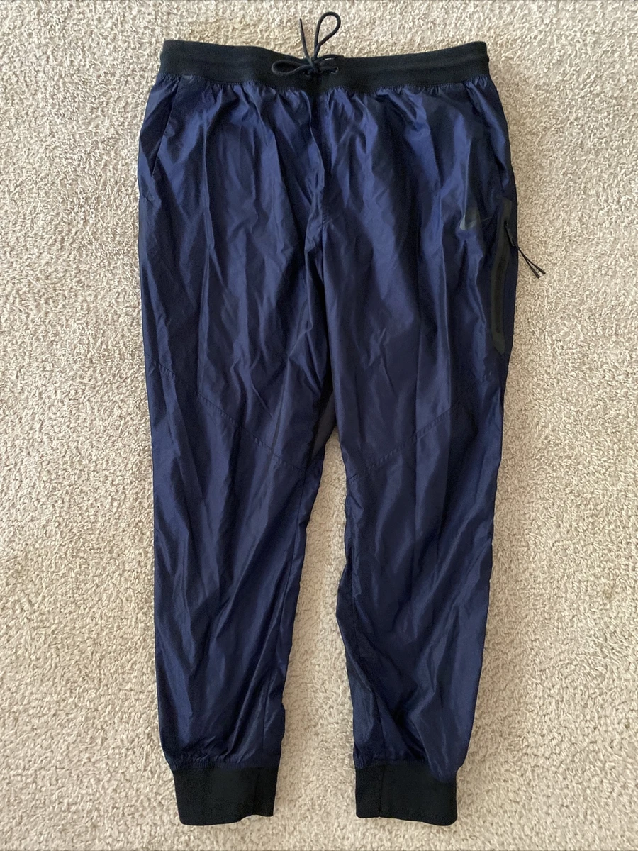 Nike T2 Woven Tech Women's XL Jogger Windbreaker Pants Shiny Blue 684923-410 EUC