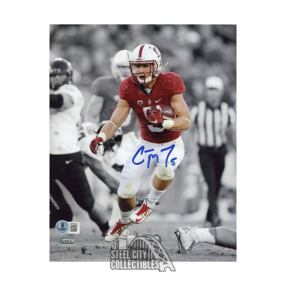 Christian McCaffrey Autographed Signed Stanford 8x10 Football Photo - BAS (Vertical) 