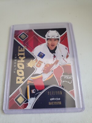 2007/08 DAVID MOSS SPX ROOKIE CARD CALGARY FLAMES 914/999.