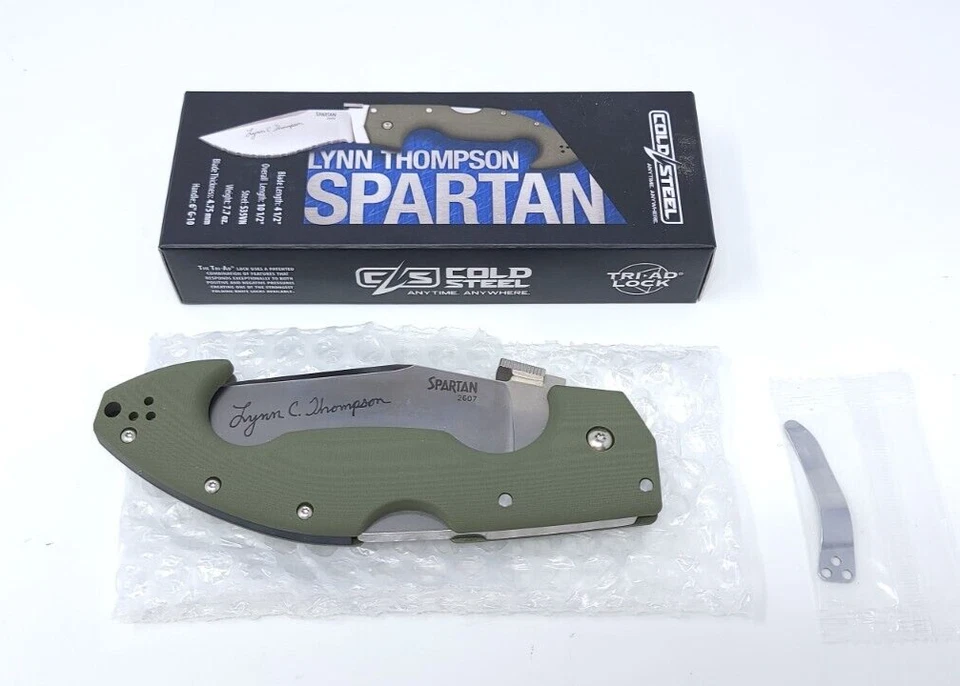Холодное оружие ограниченный выпуск Lynn Thompson подпись спартанский нож CPM-S35VN зеленый - Изображение 2 из 4