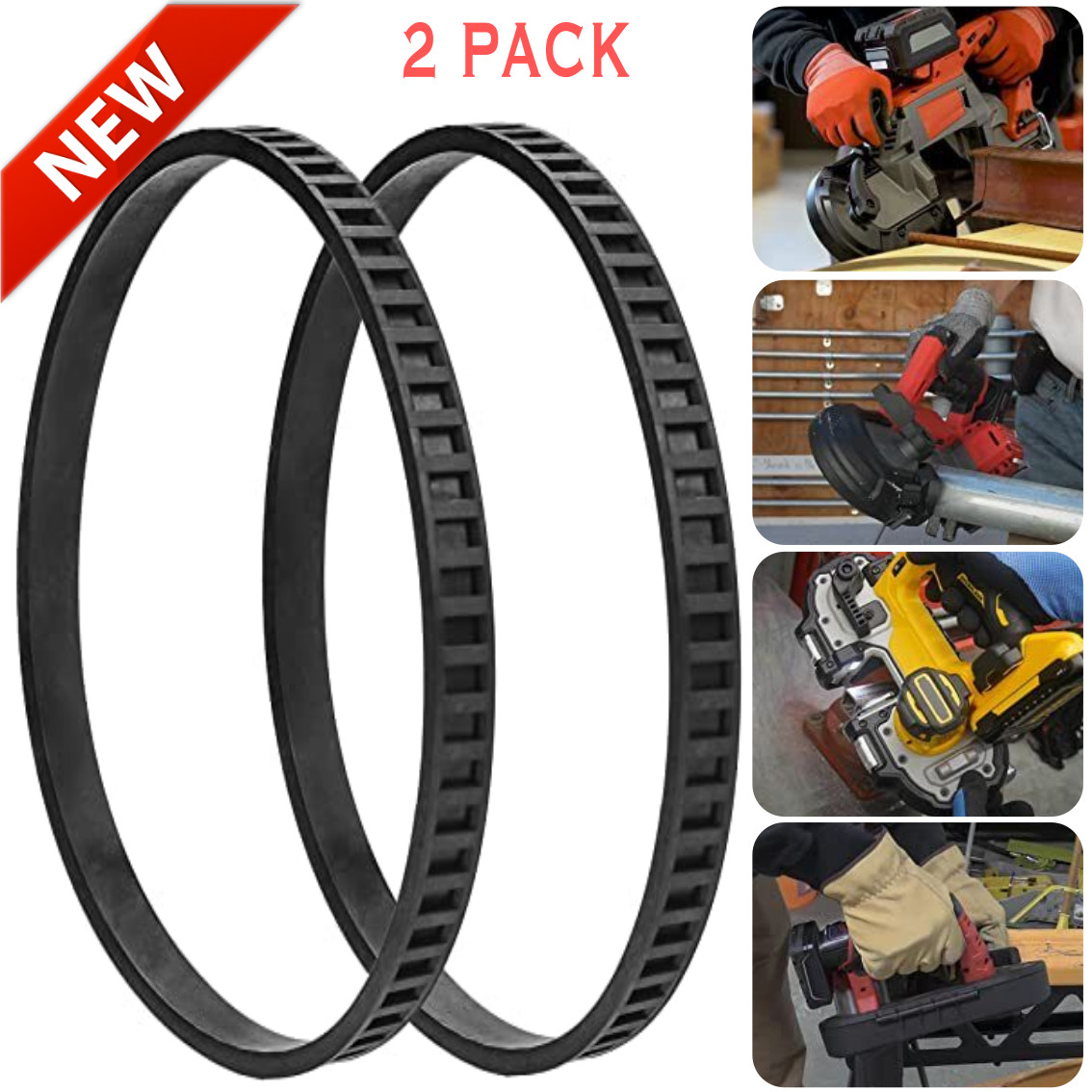 2 Pack Blade Pulley Tire Replacement For Milwaukee DeWalt Band Saw Portaband New