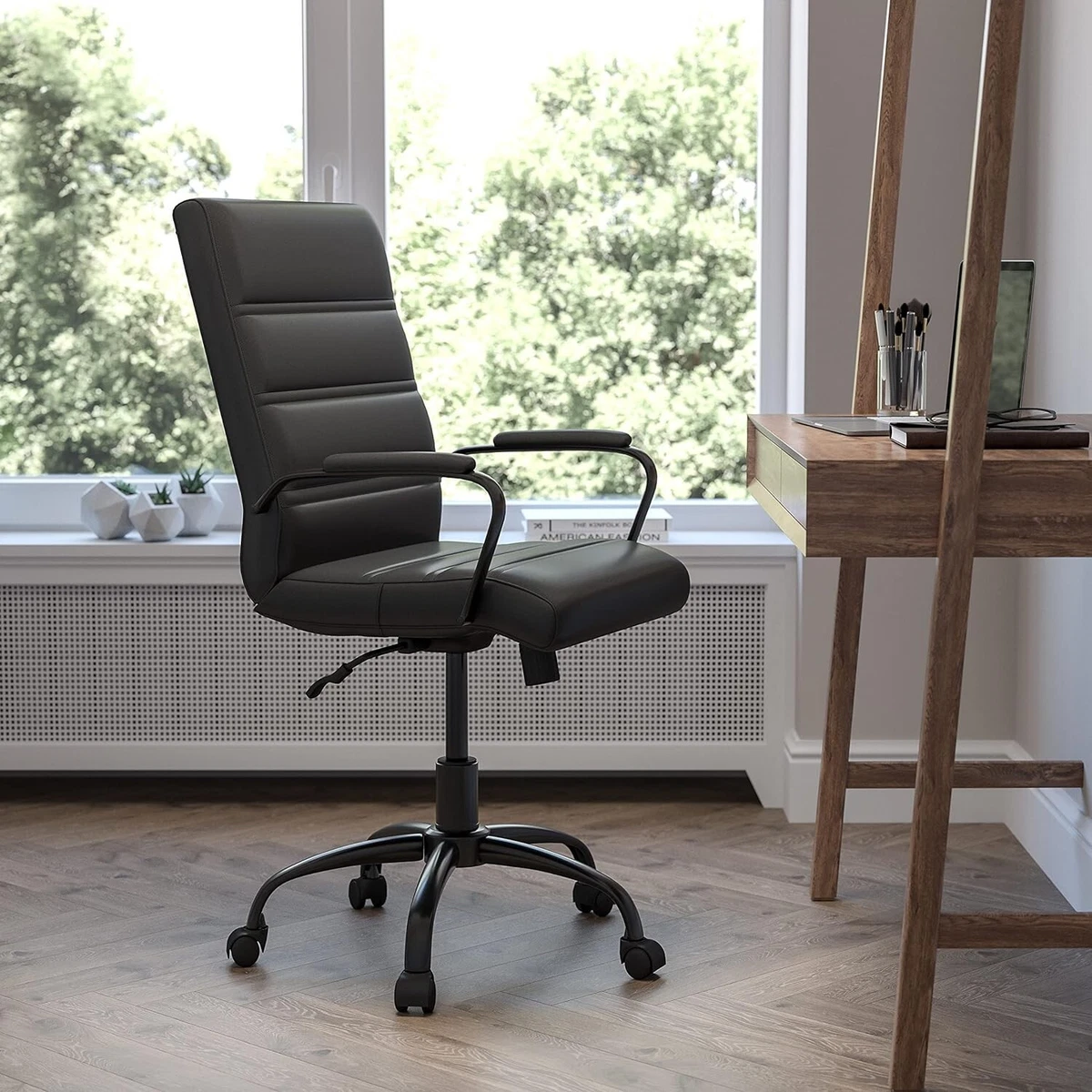Flash furniture desk discount chair with wheels