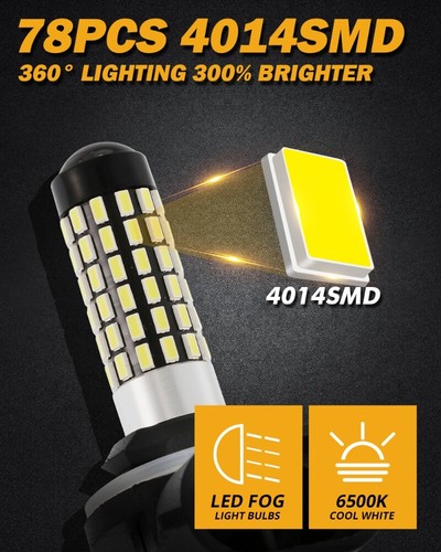 For Ford Escape 2001-2004 AUXBEAM 881 898 894 LED Fog Driving Light Bulbs 6500K - Picture 5 of 12