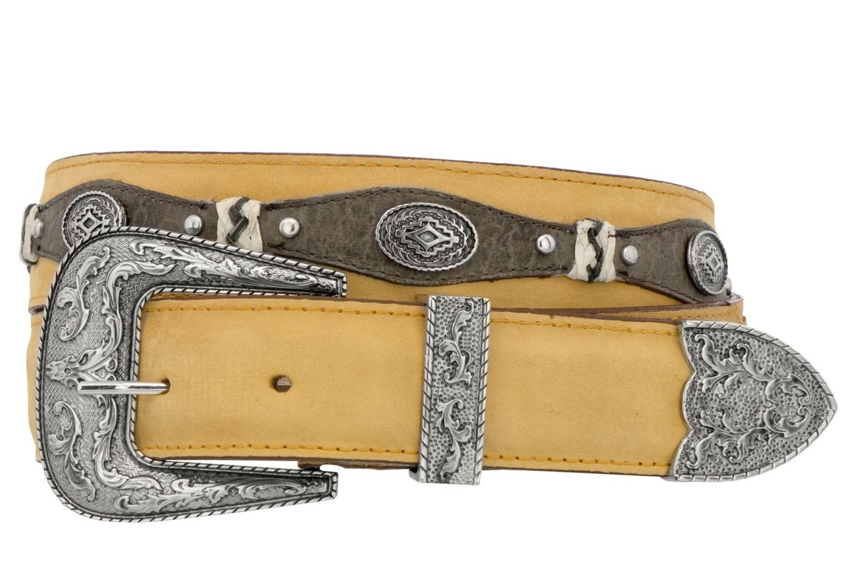 小物 visvim CONCHO BELT W 12MM LT.BROWN Visvim CONCHO BELT W